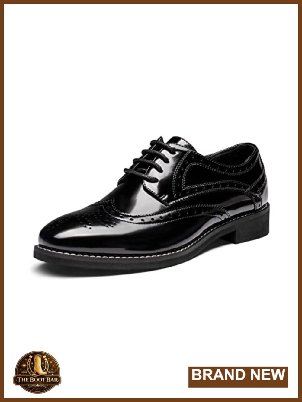 Wingtip Brogue Oxfords Low Heel Lace-Up Business Casual Shoes